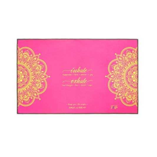 Yoga Handtuch “Inhale Joy Mandala Pink”